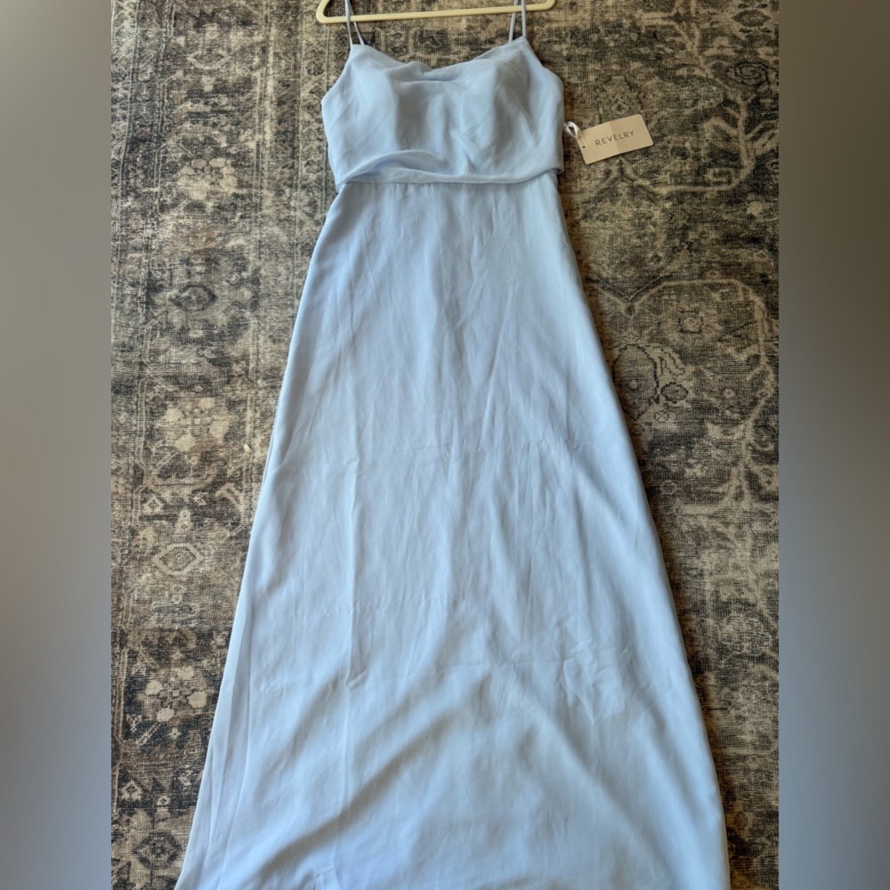Revelry Pale Blue Halter Dress